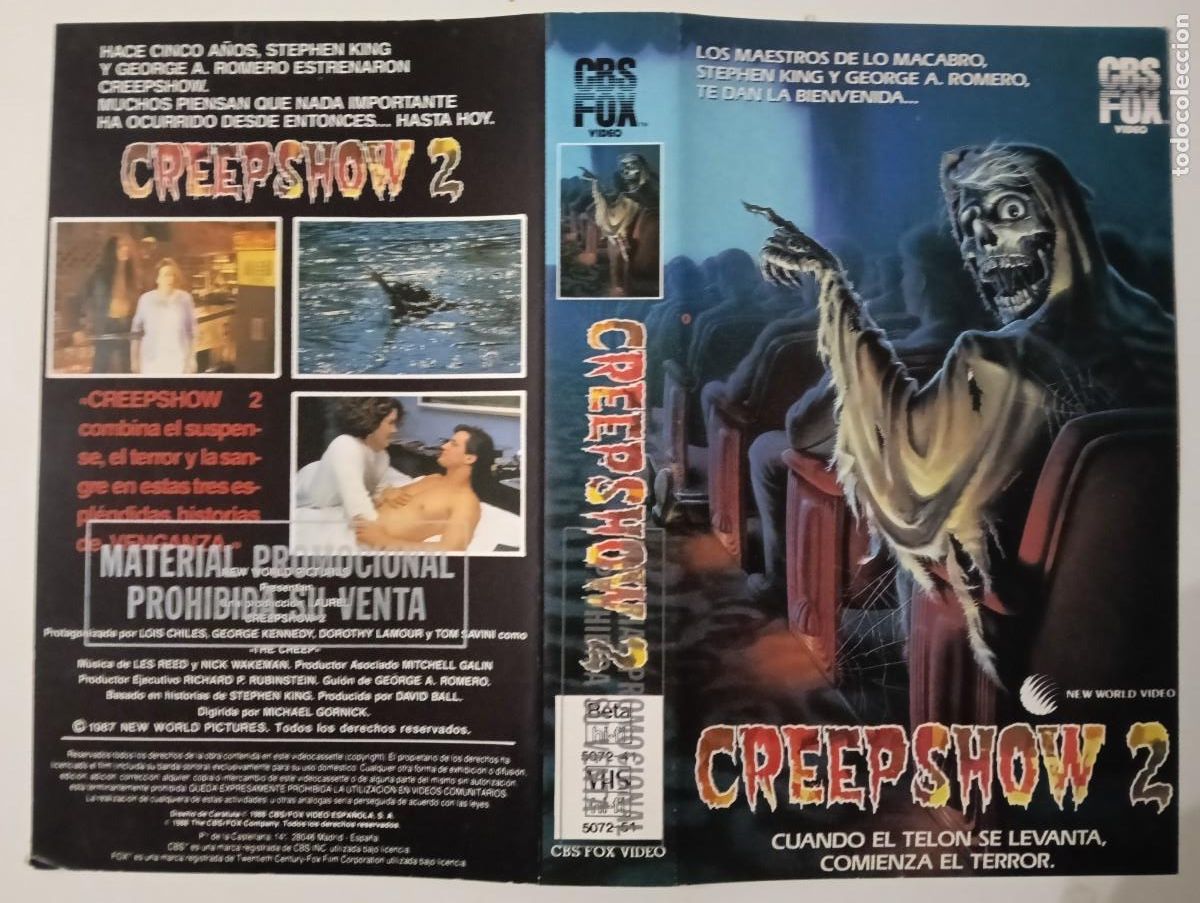Cine: SUBASTA CARATULAS 019 - CREEPSHOW 2 CBS FOX PROMO