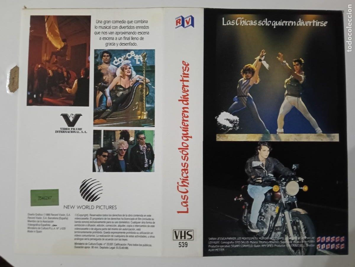 Cine: SUBASTA CARATULAS 027 - LAS CHICAS SOLO QUIEREN DIVERTIRSE RV VHS