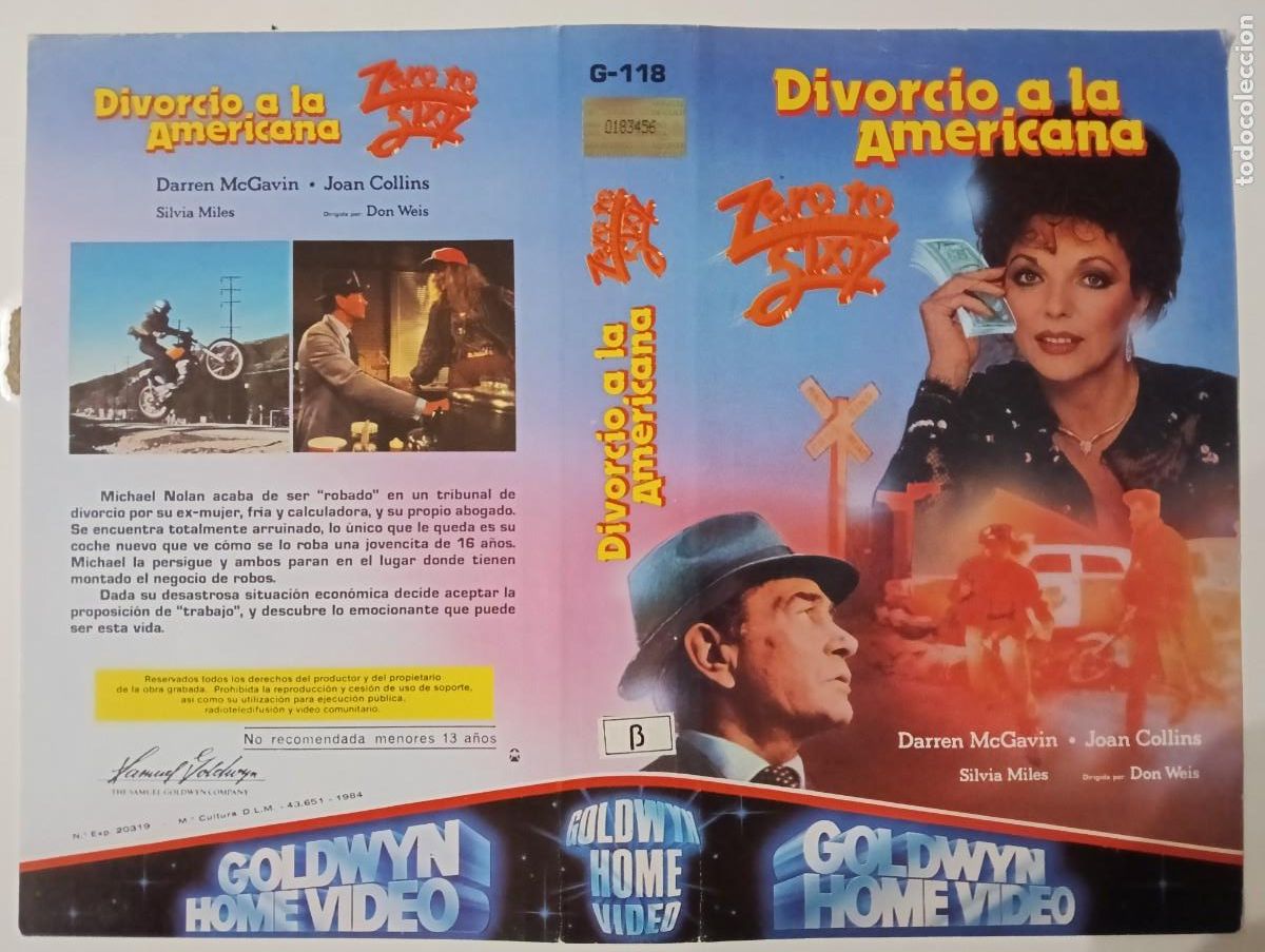 Cine: SUBASTA CARATULAS 031 - DIVORCIO A LA AMERICANA GOLDWYN BETA
