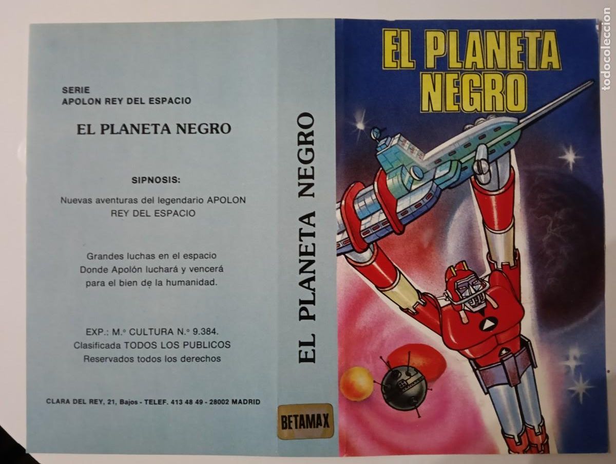 Cine: SUBASTA CARATULAS 037 - EL PLANETA NEGRO APOLON BETA