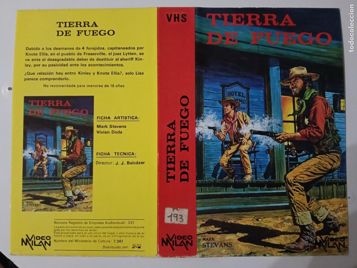 Cine: SUBASTA CARATULAS 044 - TIERRA DE FUEGO MILAN VHS