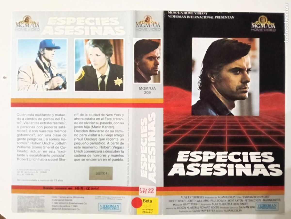 Cine: SUBASTA CARATULAS 049 - ESPECIES ASESINAS MGM BETA