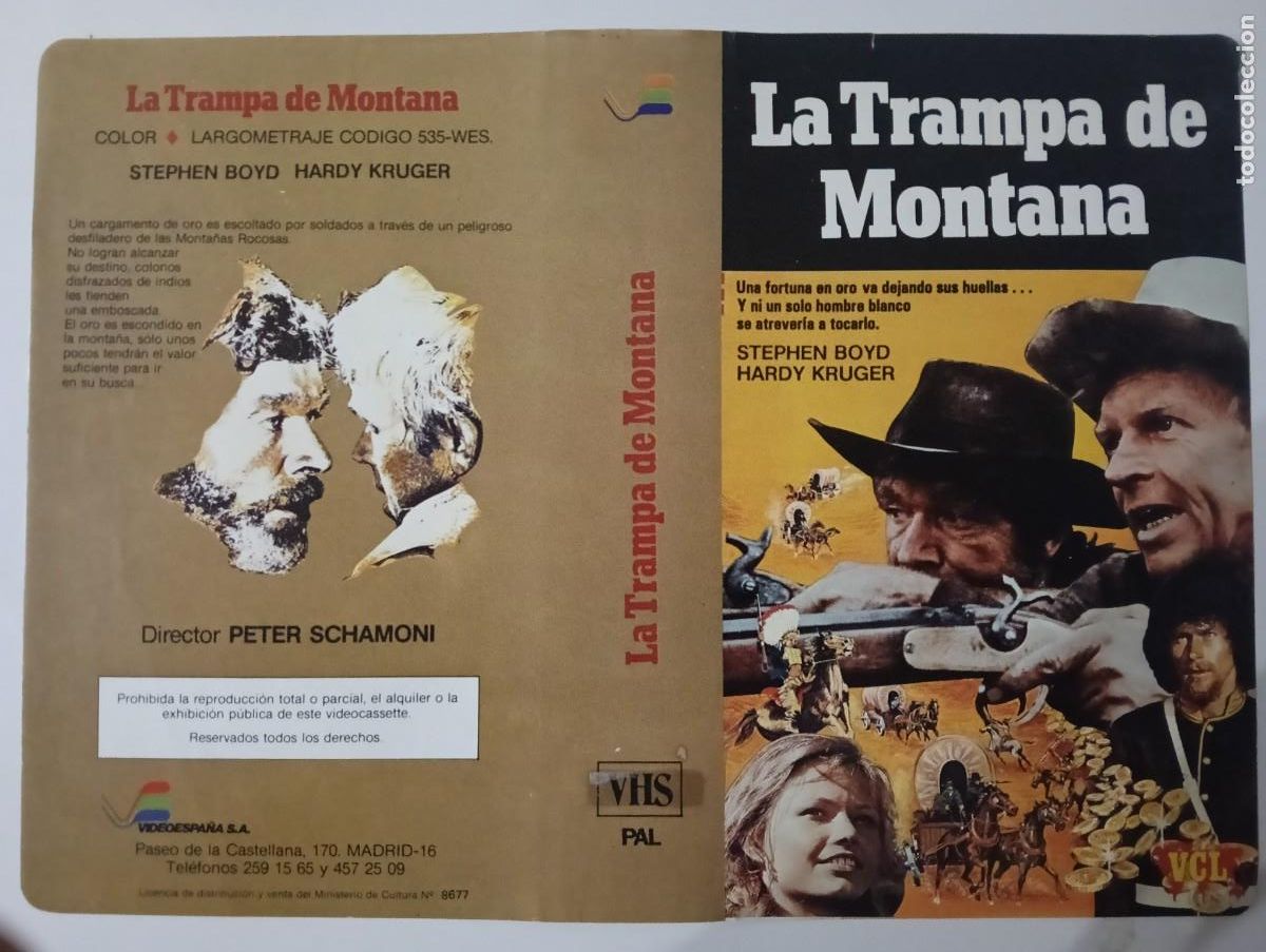Cine: SUBASTA CARATULAS 054 - LA TRAMPA DE MONTANA V&Iacute;DEO ESPA&Ntilde;A VHS