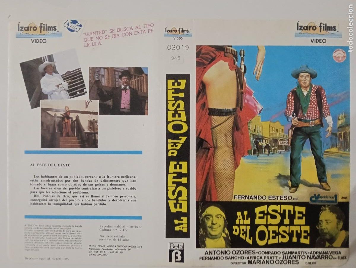 Cine: SUBASTA CARATULAS 058 - AL ESTE DEL OESTE IZARO BETA
