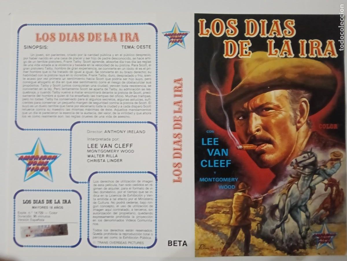 Cine: SUBASTA CARATULAS 060 - LOS DIAS DE LA IRA AMERICAN BETA