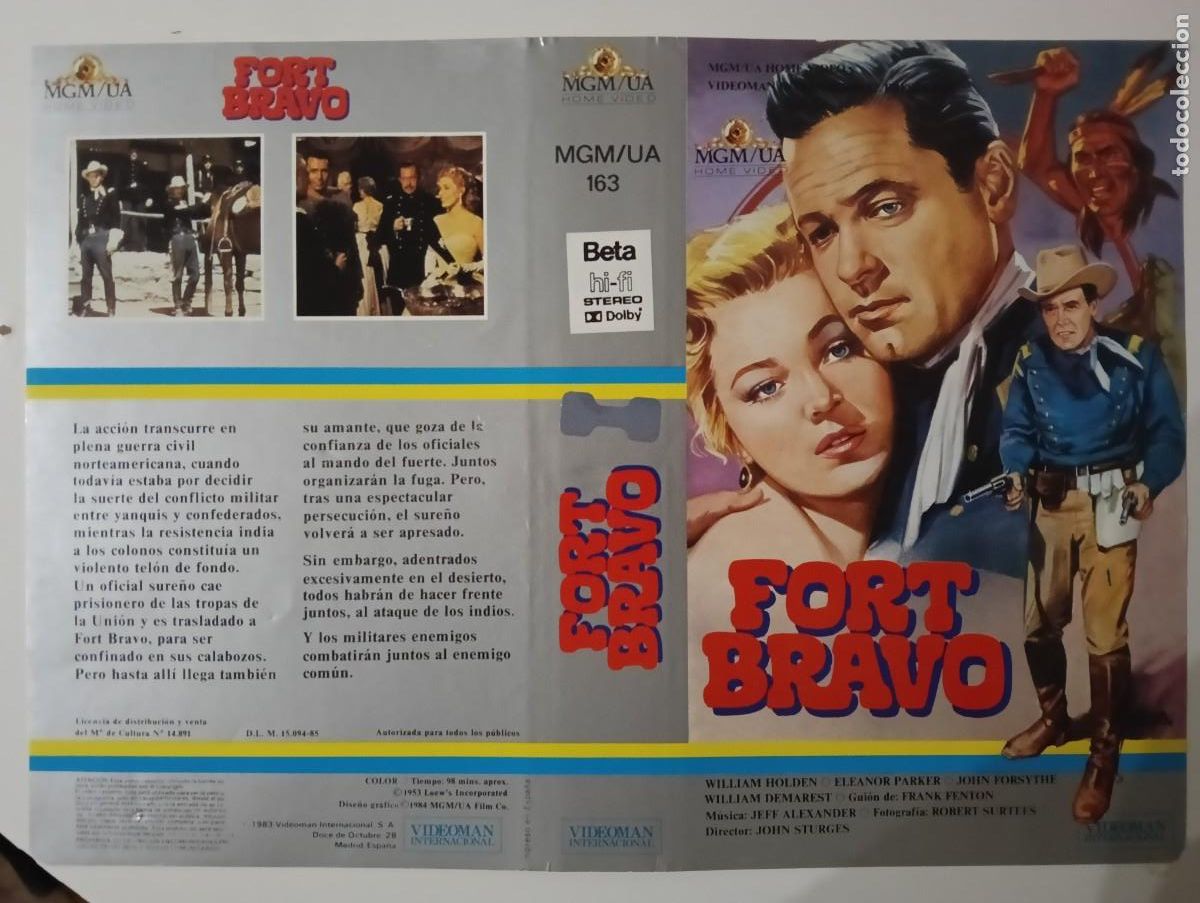 Cine: SUBASTA CARATULAS 061 - FORT BRAVO MGM VIDEOMAN BETA