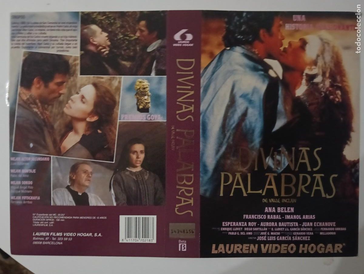 Cine: SUBASTA CARATULAS 062 - DIVINAS PALABRAS LAUREN BETA