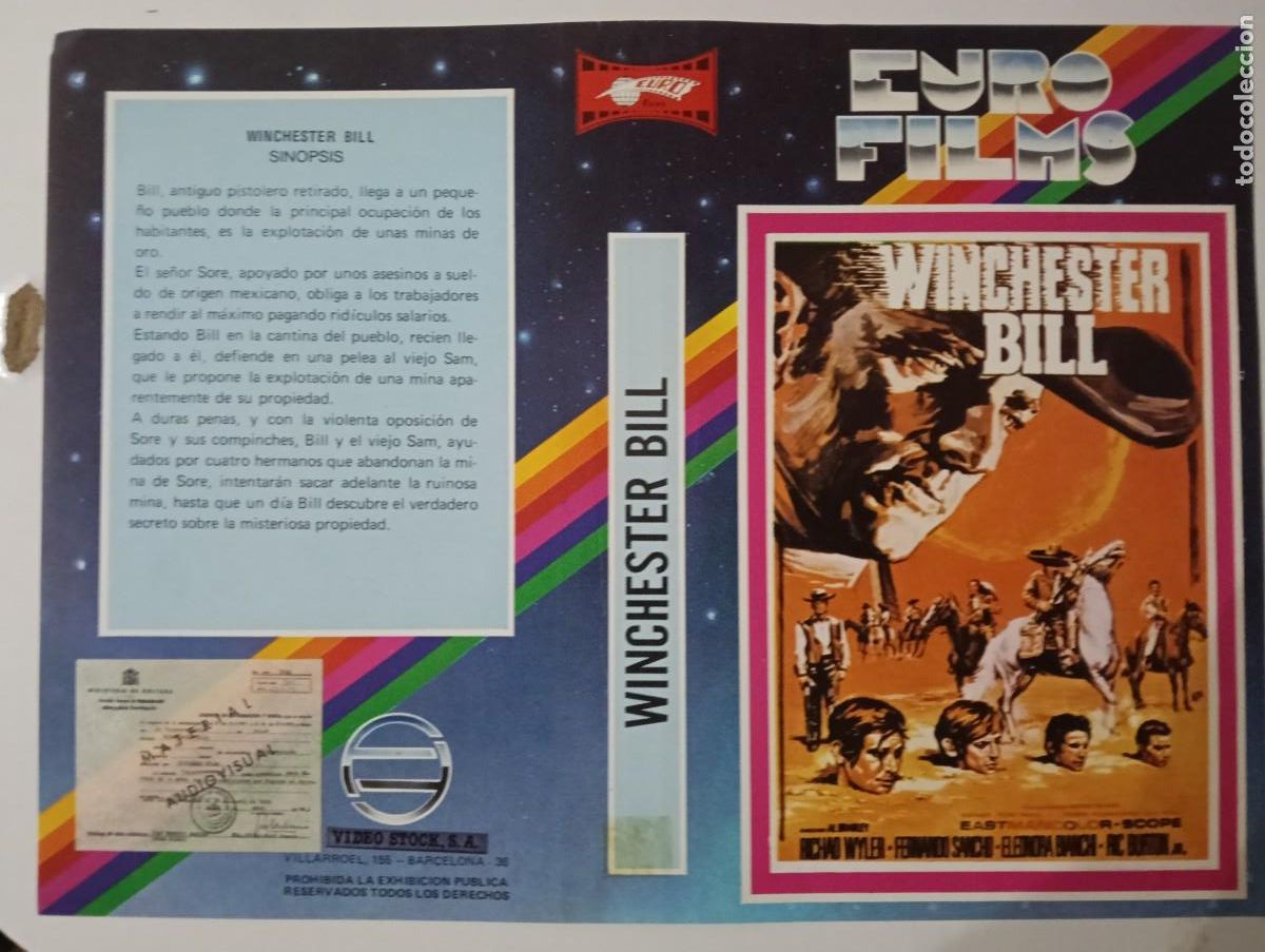 Cine: SUBASTA CARATULAS 065 - WINCHESTER BILL EURO FILMS
