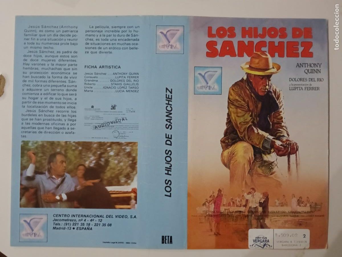 Cine: SUBASTA CARATULAS 068 - LOS HIJOS DE SANCHEZ CIVSA BETA