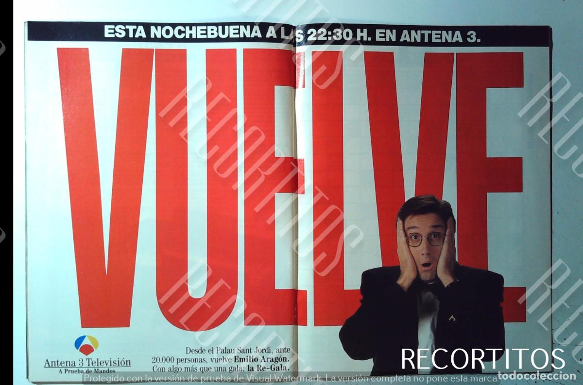 Cine: emilio aragon vip noche vuelve por re gala noche buena antena 3 1992