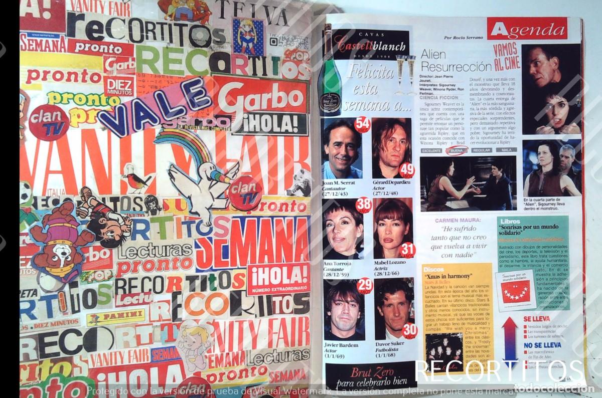 Cine: ana torroja de mecano sigourney weaver winona ryder serrat depardieu davor suker javier bardem gerar