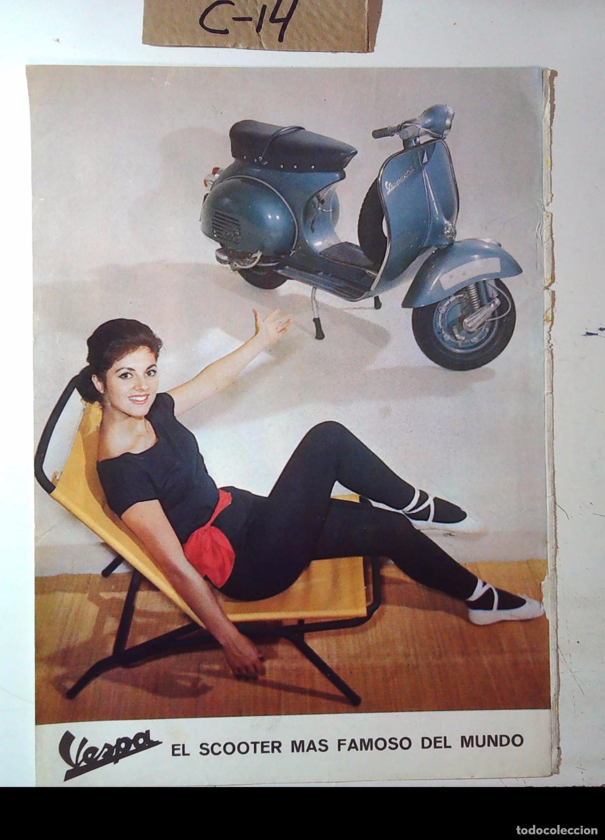 Cine: vespa vespino anuncio publicidad VINTAGE GRAN TAMA&Ntilde;O 1962
