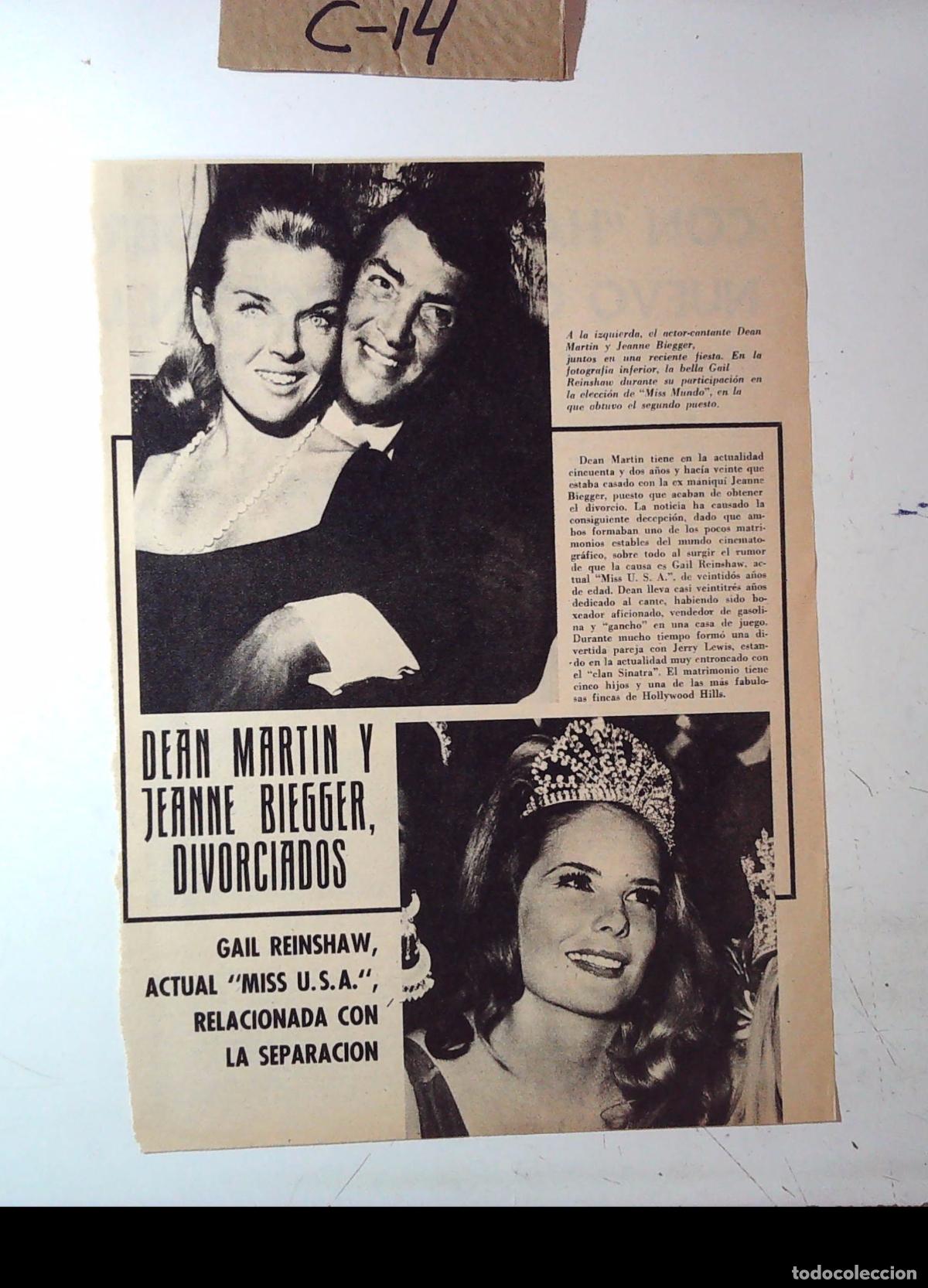 Cine: GAIL REINSAHW MISS USA DEAN MARTIN JEANNE BIEGGER
