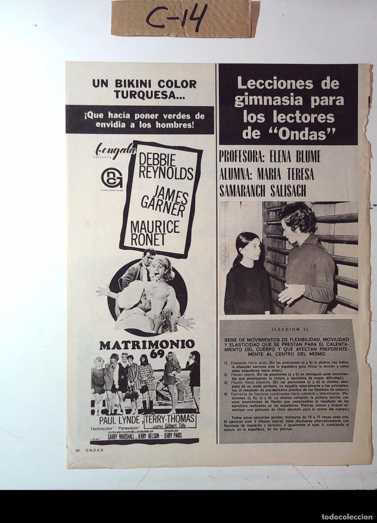Cine: DEBBIE REYNOLDS JAMES GARNER MAURICE RONET ANUNCIO PUBLICIDAD