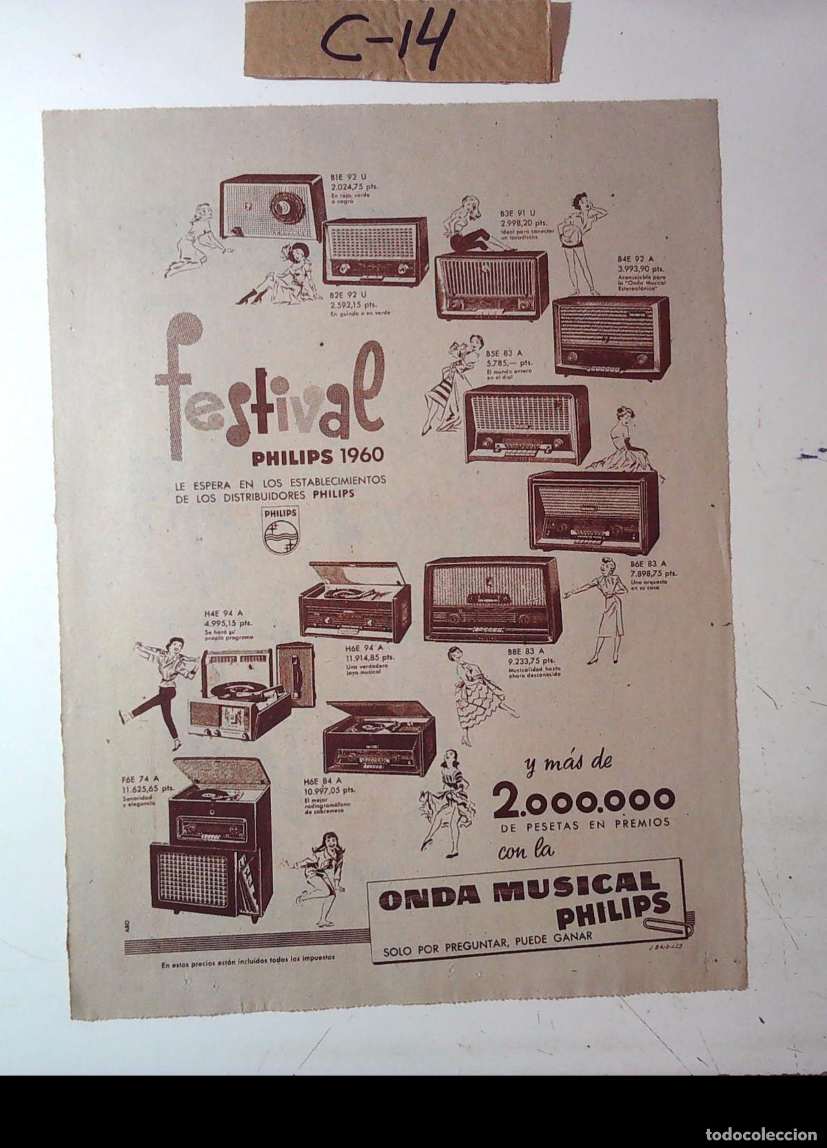Cine: FESTIVAL PHILIPS 1960 RADIOS MAGNETOFONES ONDA MUSICAL