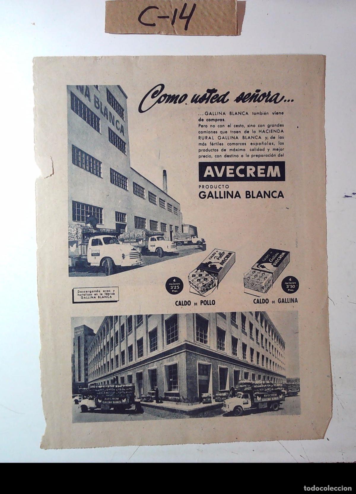 Cine: AVECREM ANUNCIO PUBLICIDAD AVECREAM GALLINA BLANCA