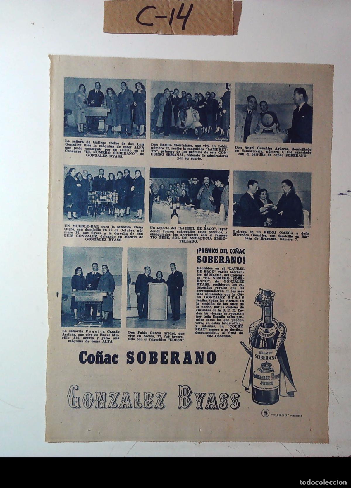 Cine: CO&Ntilde;AC SOBERANO GONZALEZ BYASS - Foto 1