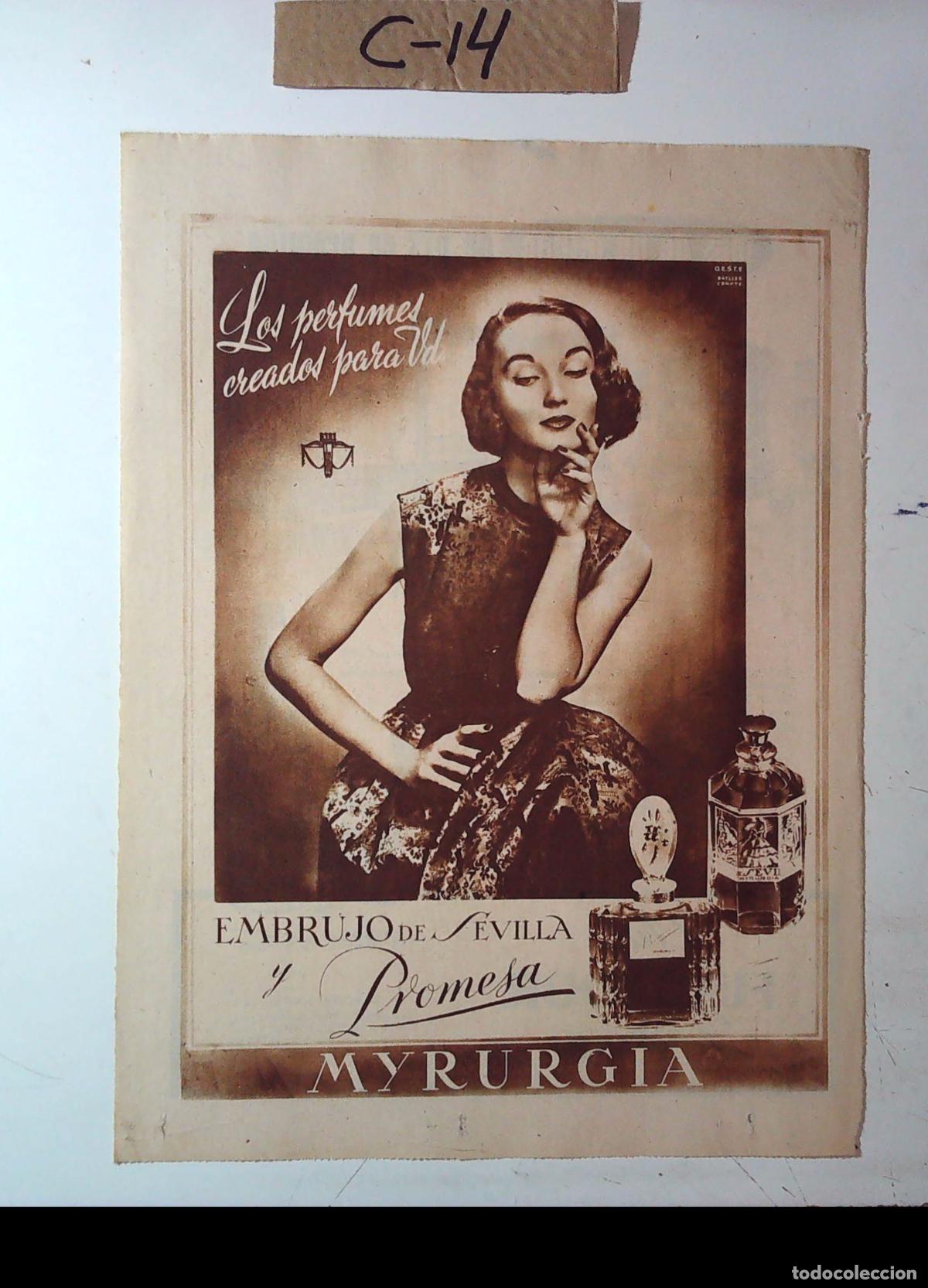 Cine: EMBRUJO DE SEVILLA PROMESA MYRURGIA FRAGANCIAS ANUNCIO PUBLICIDAD