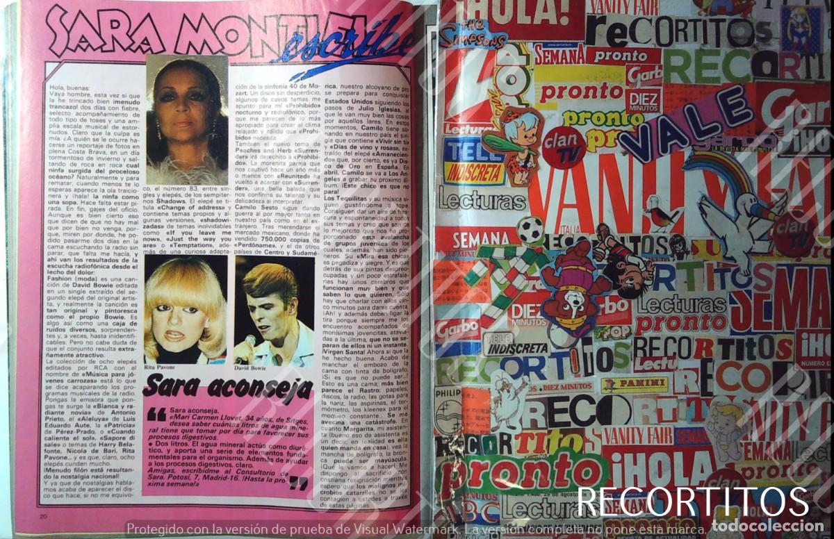 Cine: SARA MONTIEL RITA PAVONE DAVID BOWIE