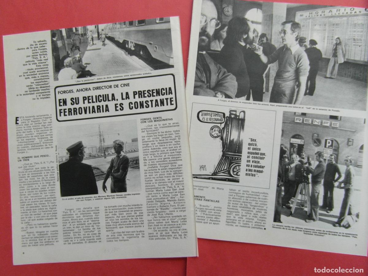 Cine: ARTICULO 1975 - REF: ARTTREN02 - FORGES DIRECTOR CINE PAIS S.A. ESTACION POZUELO - 2 PAGINAS -