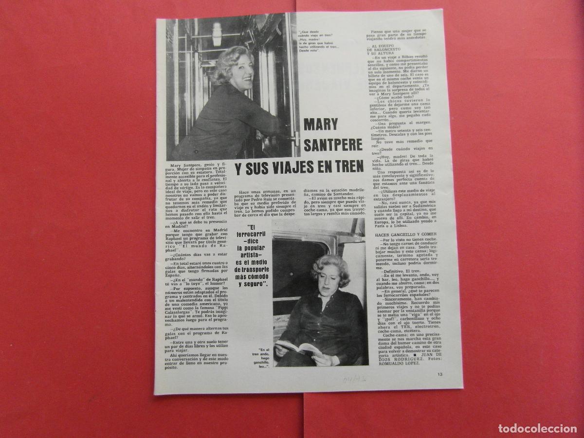 Cine: ARTICULO 1975 - REF: ARTTREN02 - MARY SANTPERE - 1 PAGINAS -