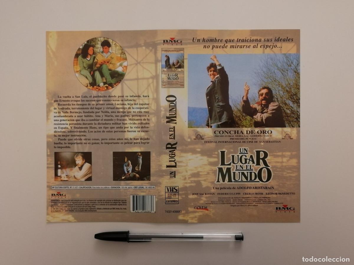 Cine: CARATULA ORIGINAL -A4- UN LUGAR EN EL MUNDO - JOSE SACRISTAN