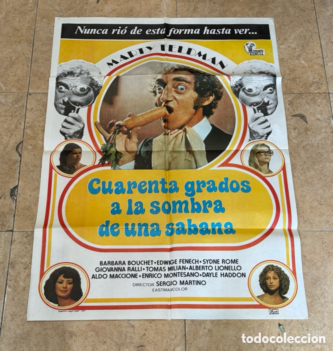 Cine: CUARENTA GRADOS A LA SOMBRA DE UNA S&Aacute;BANA &ndash; CARTEL ORIGINAL &ndash; MARTY FELDMAN