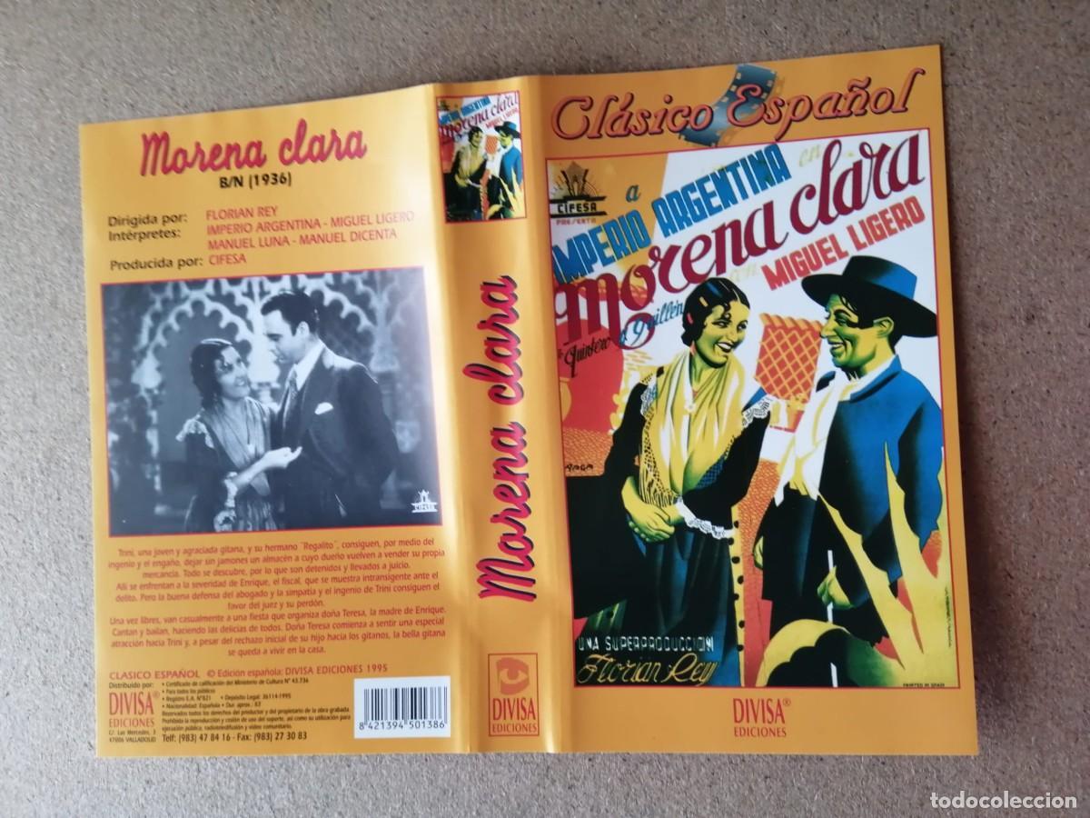 Cine: CARATULA VHS. MORENA CLARA (IMPERIO ARGENTINA -MIGUEL LIGERO - MANUEL LUNA)