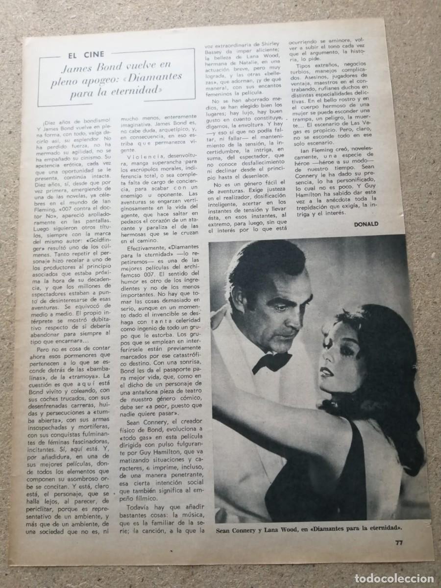 Cine: CRONICA CINE. DIAMANTES PARA LA ETERNIDAD (JAMES BOND 007)