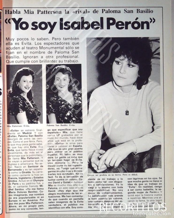 Cine: MIA PATTERSON PALOMA SAN BASILIO EVITA