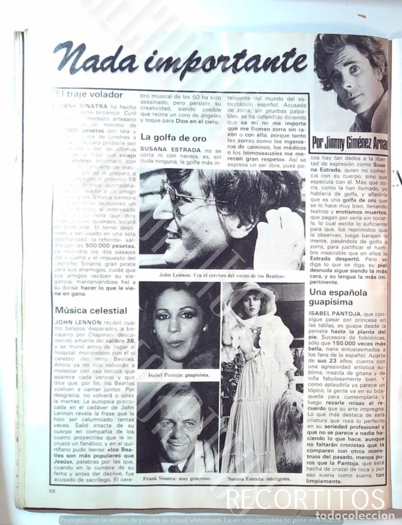 Cine: ISABEL PANTOJA JOHN LENNON SUSANA ESTRADA