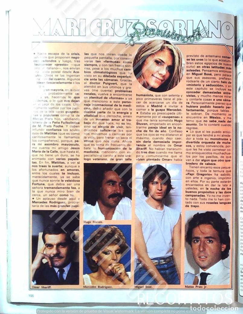 Cine: MARI CRUZ SORIANO BOB MARLEY MARISOL MIGUEL BOSE OMAR SHARIF MATIAS PRATS MERCEDES RODRIGUEZ