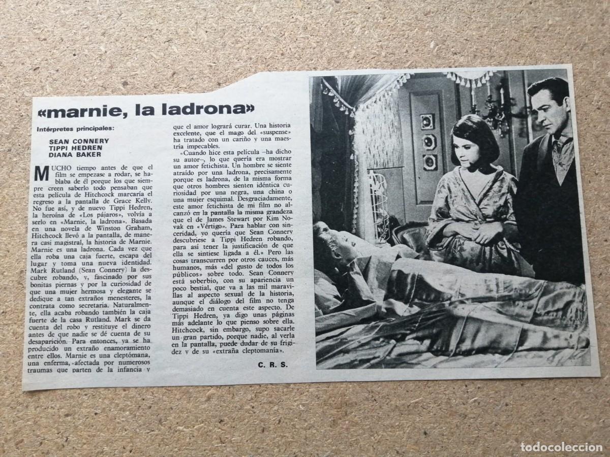 Cine: CRITICA CINEMATOGRAFICA, MARNIE LA LADRONA, DE ALFRED HITCHCOCK