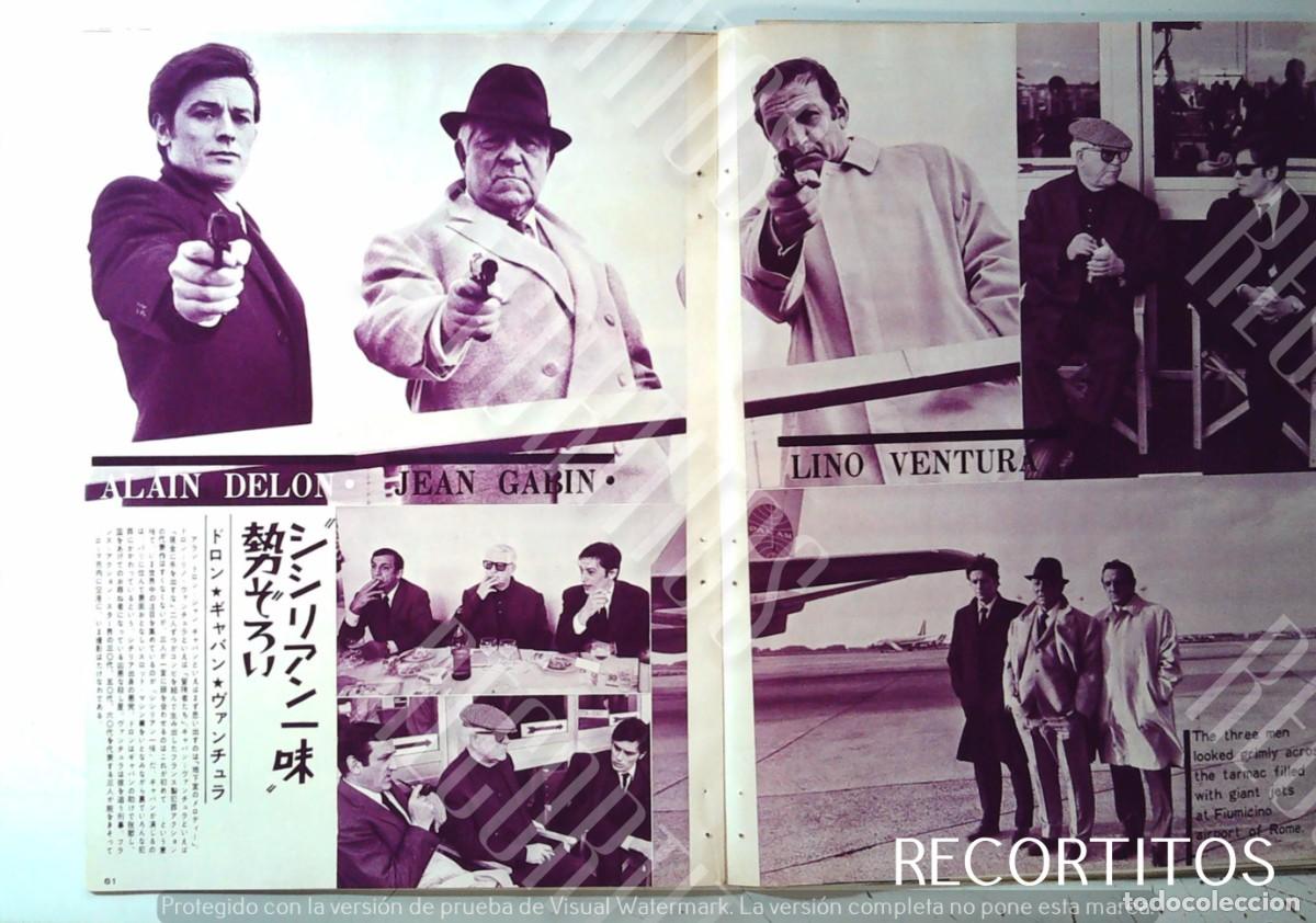 Cine: ALAIN DELON JEAN GABIN LINO VENTURA FUMICINO AIRPORT ROMA