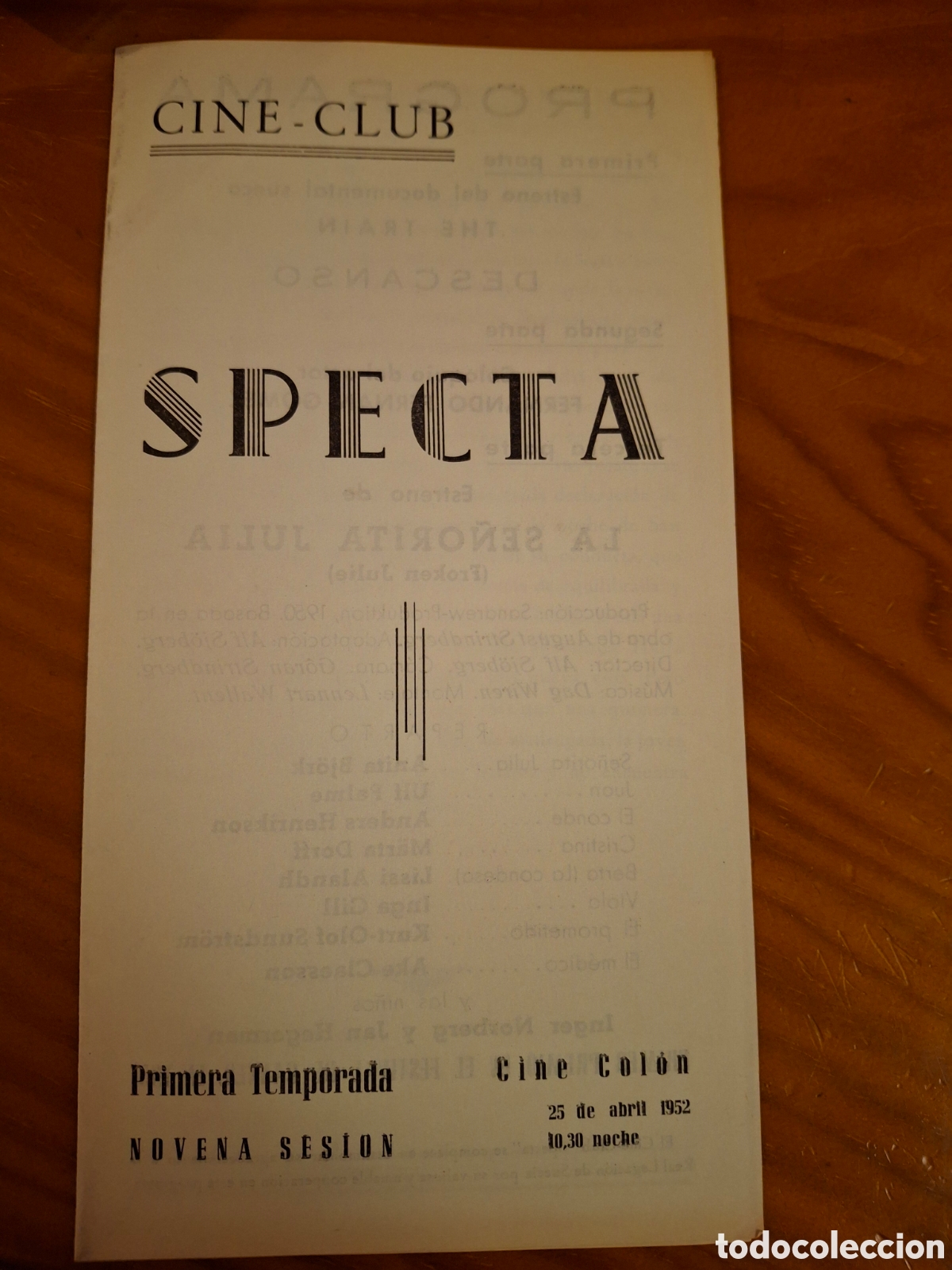 Cin&eacute;ma: Cine club SPECTA.......