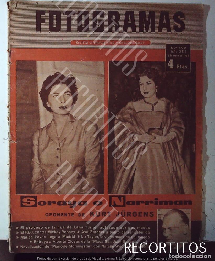 Cine: RECORTE PORTADA CURD JURGENS SORAYA NARRIMAN