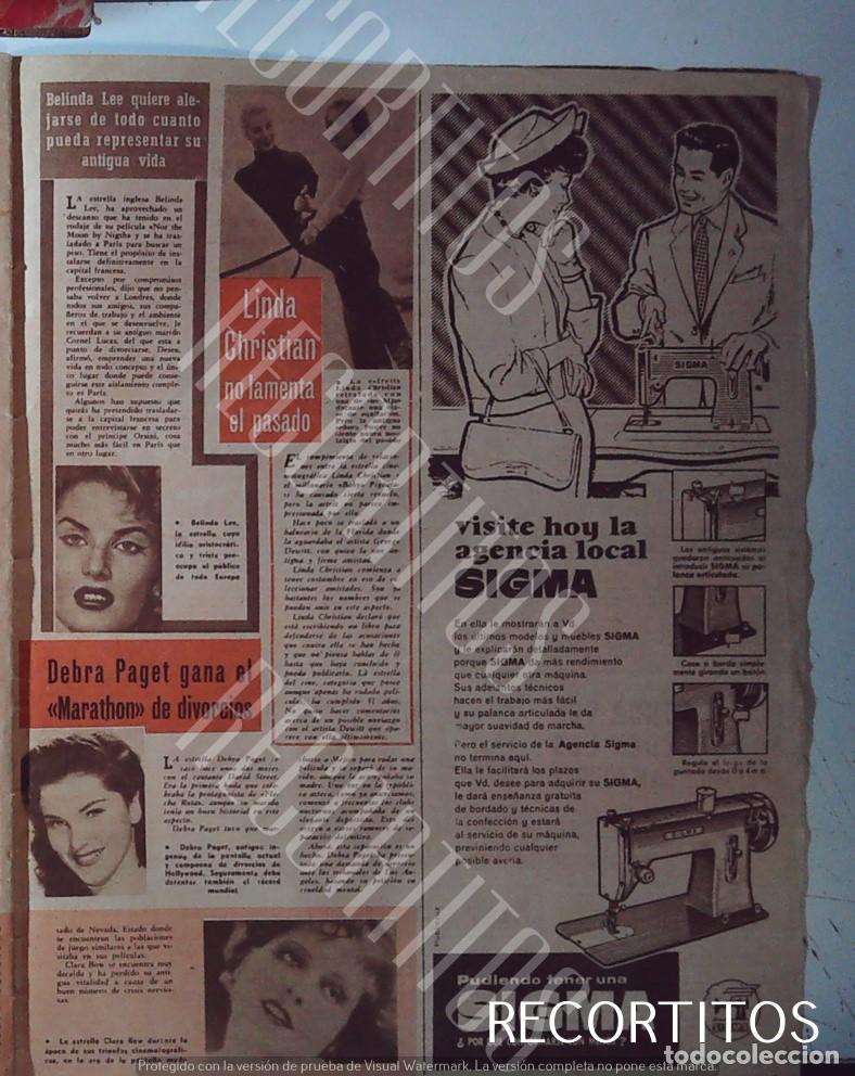 Cine: MAQUINA DE COSER SIGMA LINDA CHRISTIAN ROMINA POWER BELINDA LEE DEBRA PAGET CLARA BOW