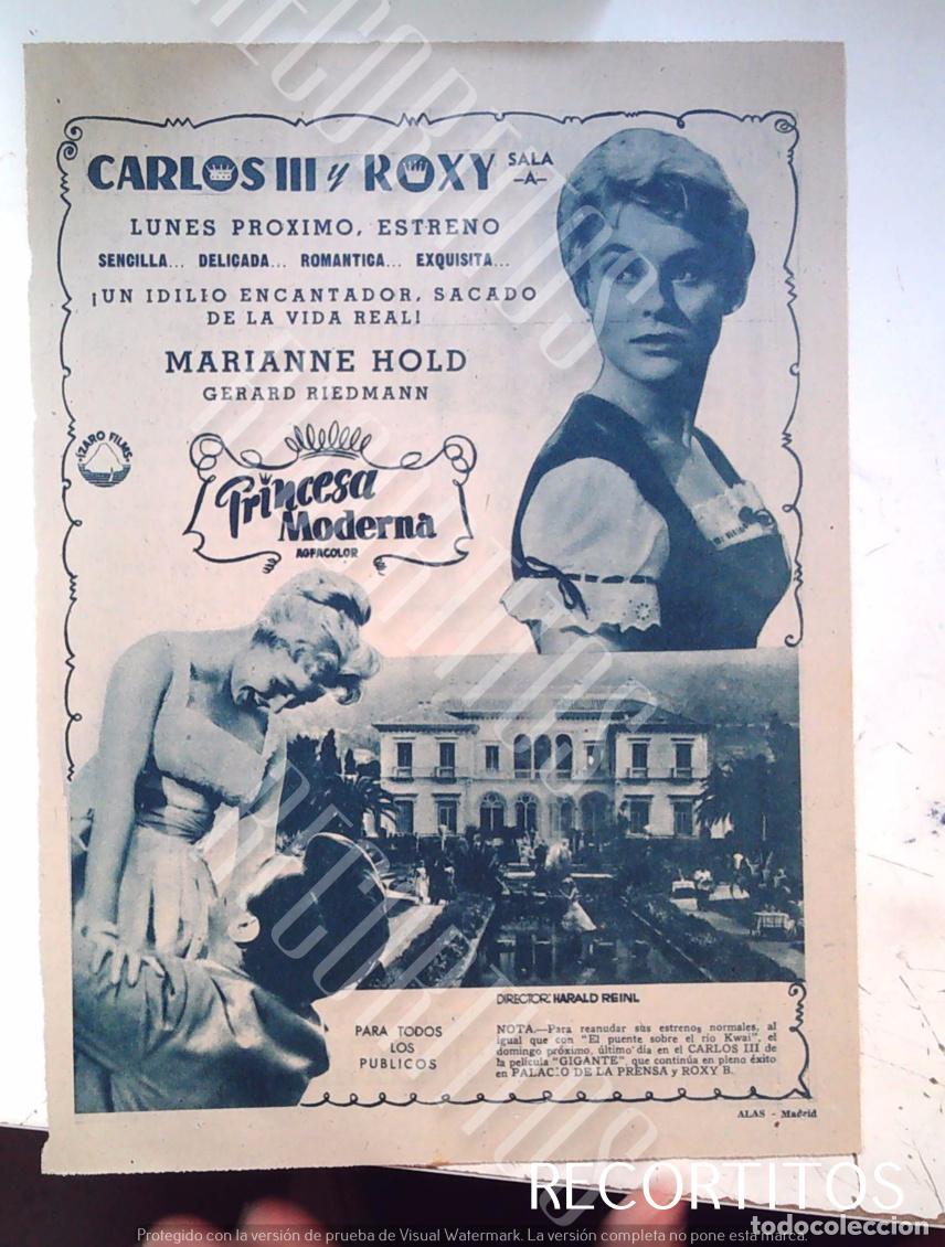 Cine: PRINCESA MODERNA MARIANNE HOLD GERARD RIEDMANN WESTINGHOUSE FRIGORIFICO COMPRESOR