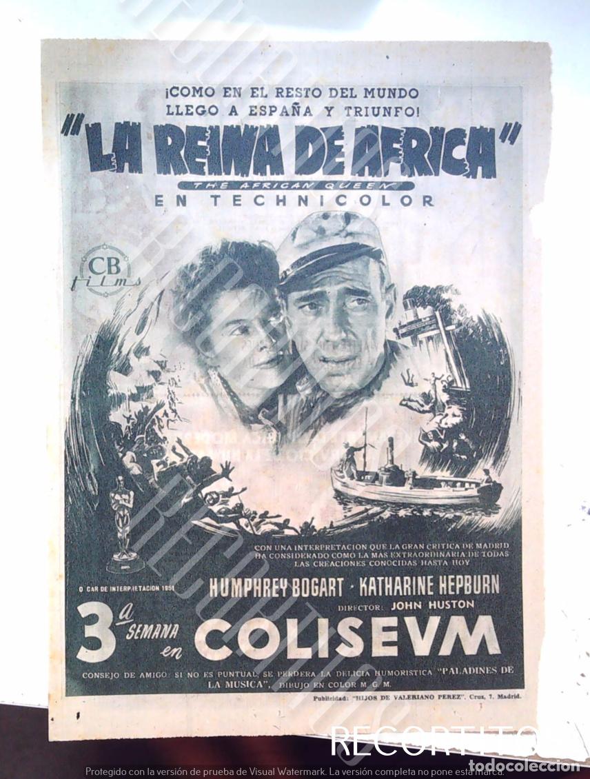 Cine: LA REINA DE AFRICA HUMPHREY BOGART KATHARINE HEPBURN PASAPOGA CHIQUITA ARLENE JOYCE