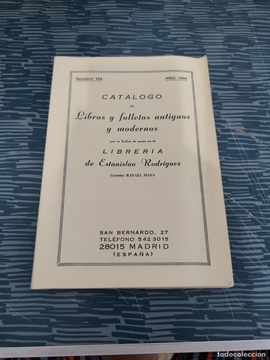 Cine: CAT&Aacute;LOGO DE LIBROS Y FOLLETOS ANTIGUOS Y MODERNOS , LIBRER&Iacute;A DE ESTANISLAO RODR&Iacute;GUEZ,NUM.184,1994.