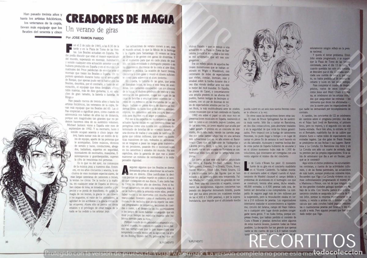 Cine: the beatles michael jackson jose ramon pardo un verano de giras dangerous tour