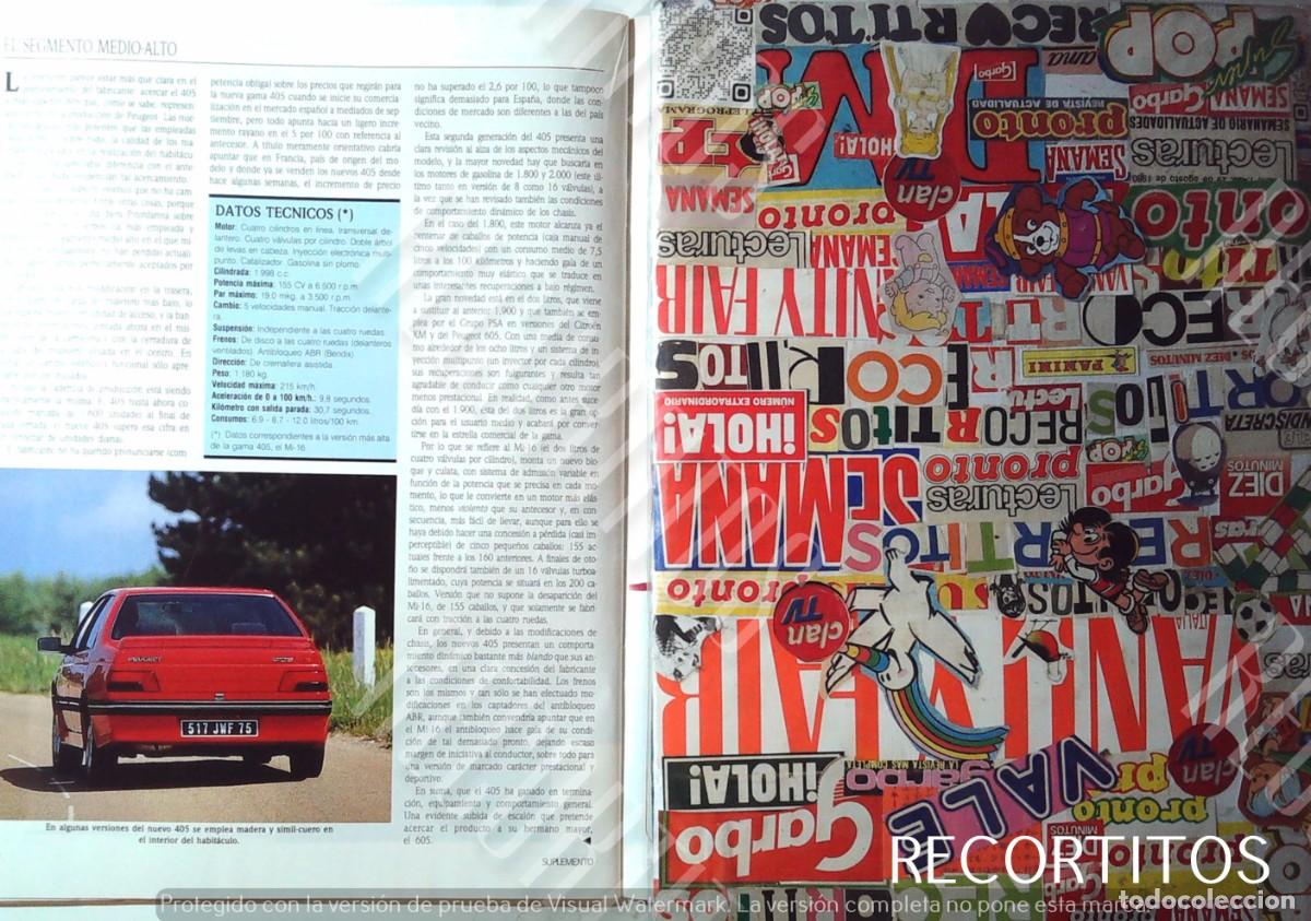 Cine: peugeot 405 auto motor 1992
