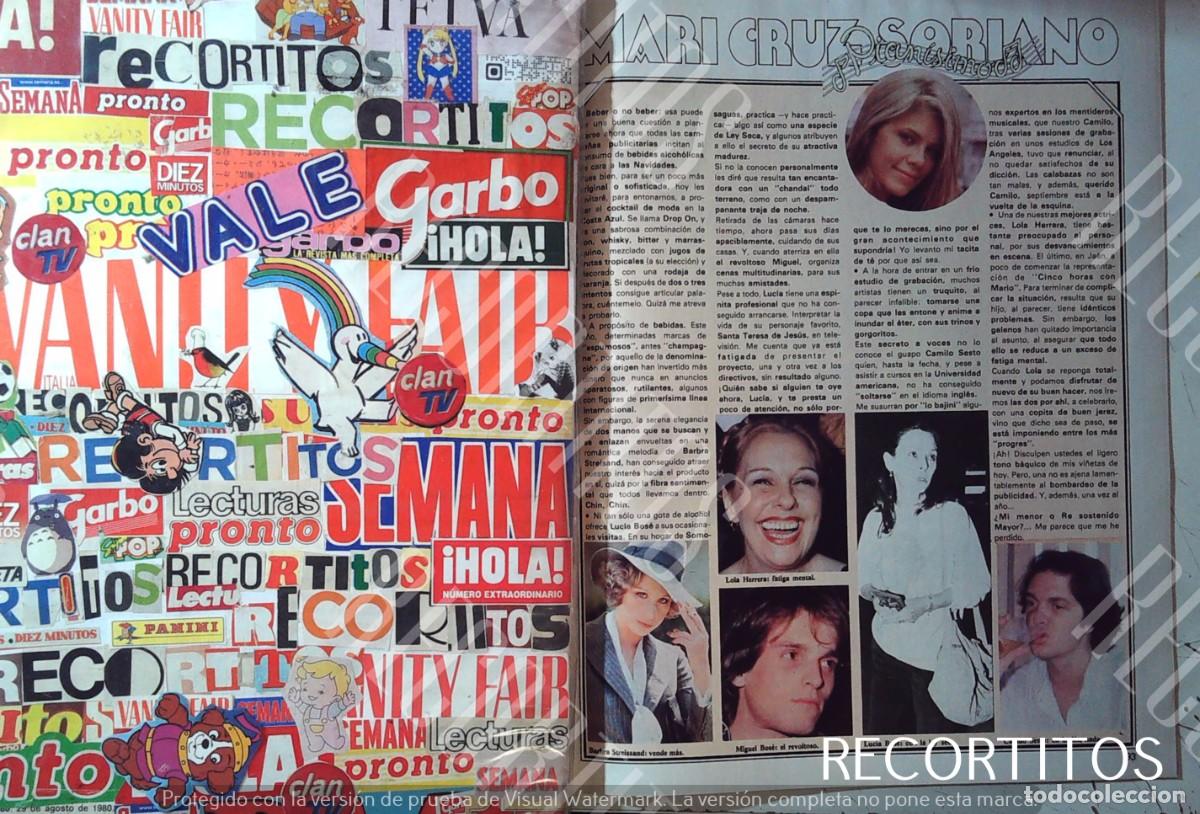 Cine: MARI CRUZ SORIANO CAMILO SESTO MIGUEL BOSE LUCIA BARBRA STREISAND LOLA HERRERA