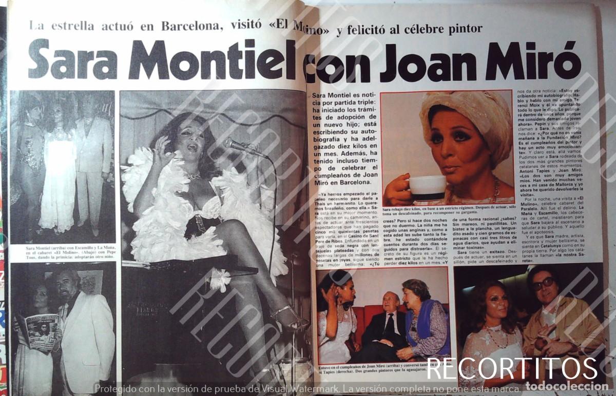 Cine: SARA MONTIEL JOAN MIRO ANTONI TAPIES LA MA&Ntilde;A EL MOLINO DE BARCELONA ESCAMILLO