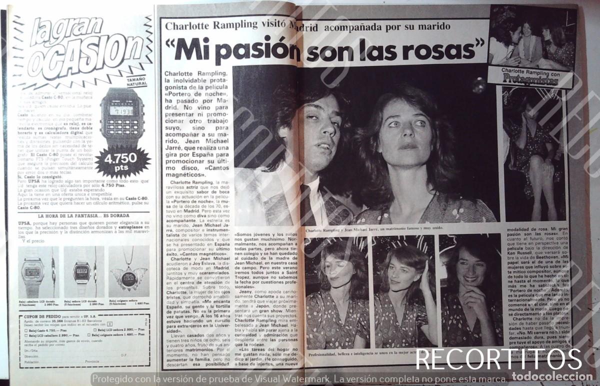 Cine: JENA MICHAEL MICHEL JARRE CHARLOTTE RAMPLING EN MADRID