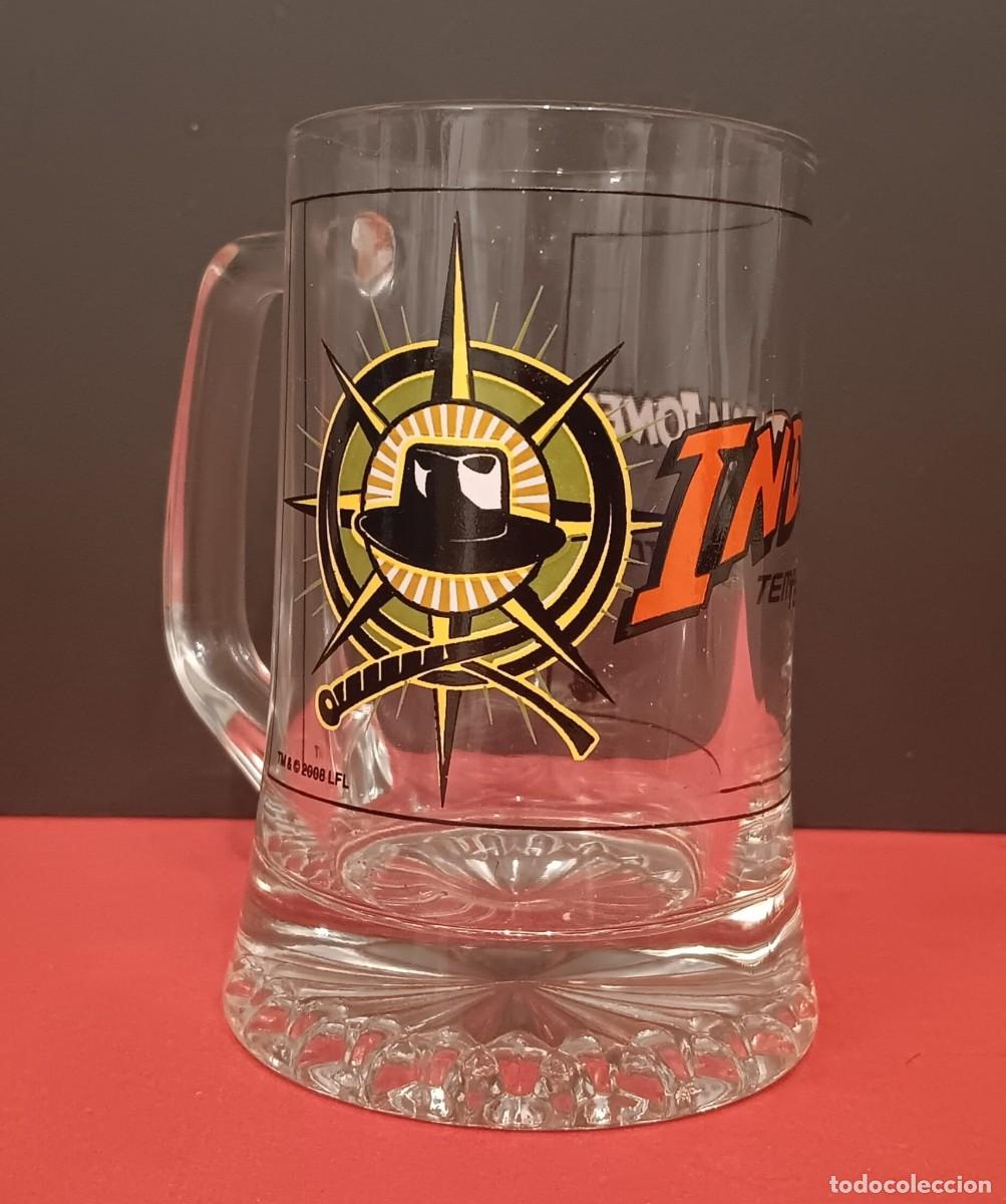Cine: JARRA DE CRISTAL SERIGRAFIADA INDIANA JONES Y EL TEMPLO MALDITO PROMOCION BURGER KING
