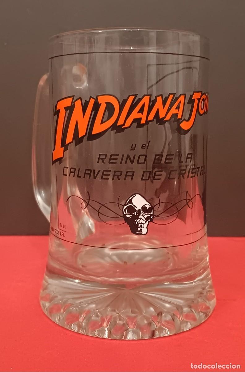Cine: JARRA DE CRISTAL SERIGRAFIADA INDIANA JONES Y EL REINO DE LA CALAVERA DE CRISTAL PROMO BURGER KING