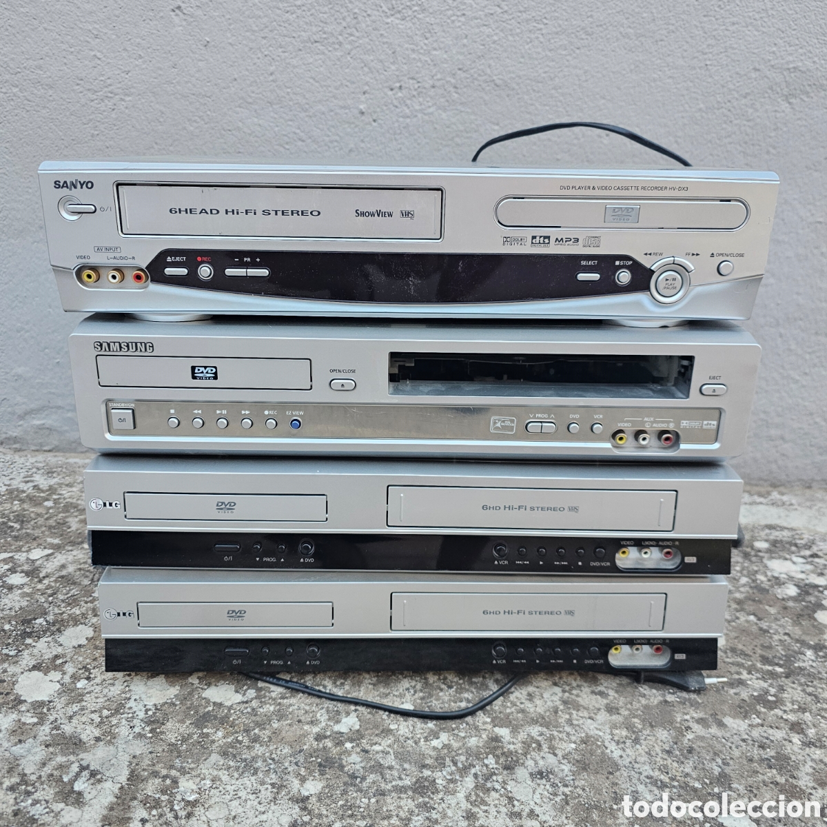 Cine: LOTE 4 REPRODUCTORES DVD/VHS COMBO