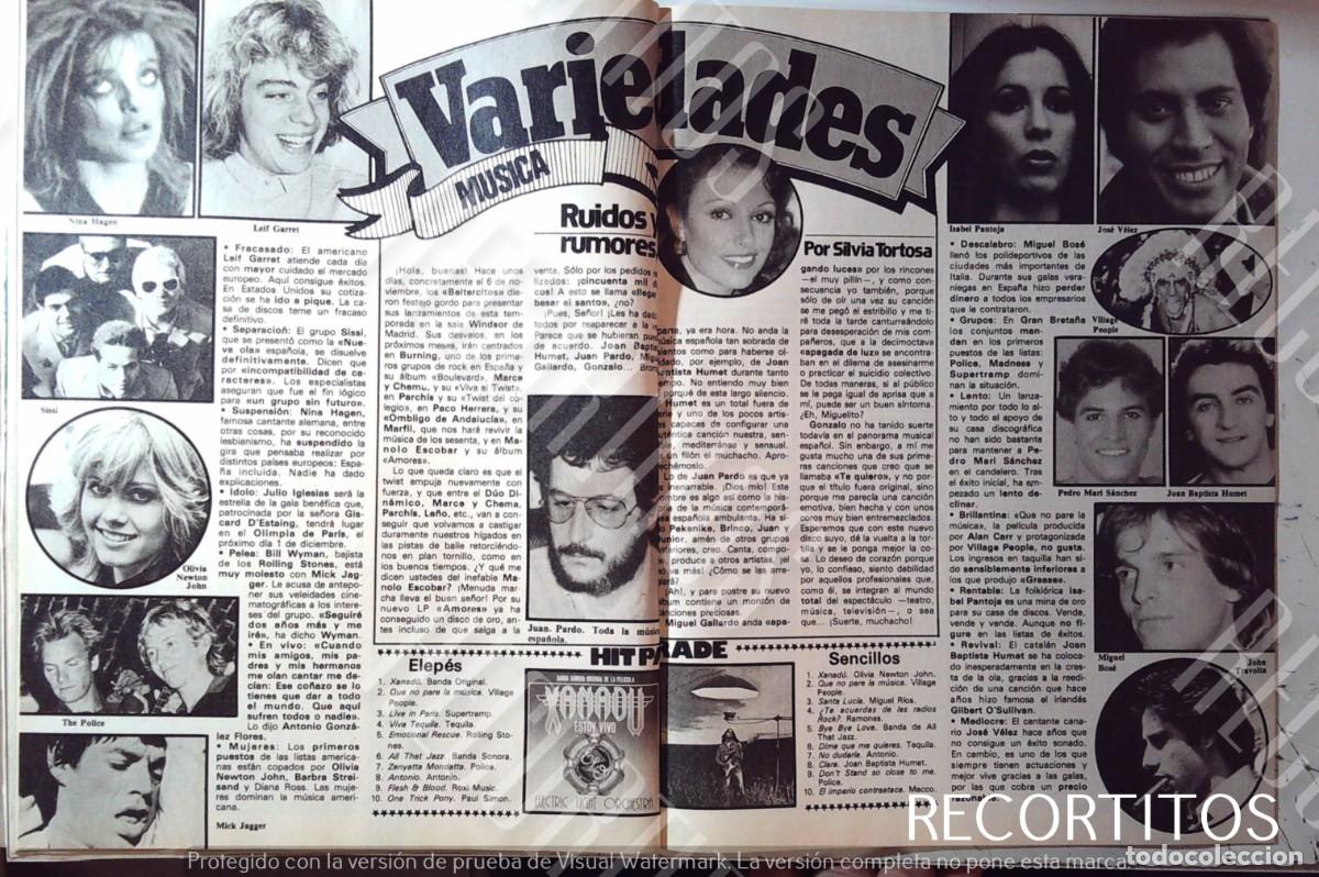 Cine: JOAN BAPTISTA HUMET MIGUEL BOSE ISABEL PANTOJA JOSE VELEZ JOHN TRAVOLTA ANTONIO FLORES OLIVIA NEWTON