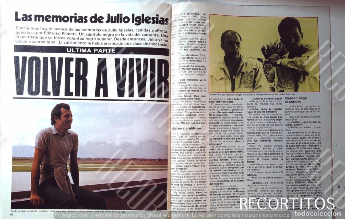 Cine: JULIO IGLESIAS MEMORIAS EN PROTAGONISTAS ULTIMA PARTE VOLVER A VIVIR